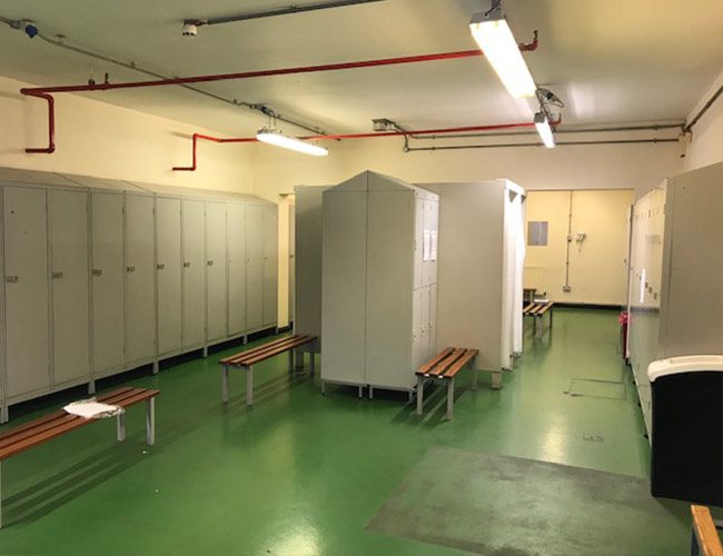 Commercial changing room toilets upgrade