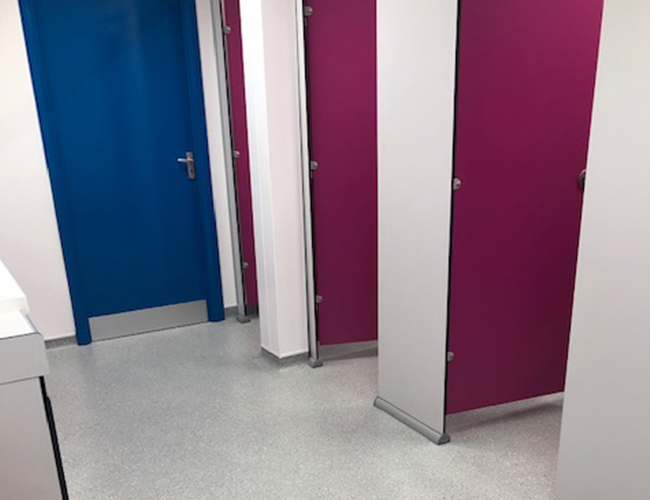 Commercial changing room toilets upgrade